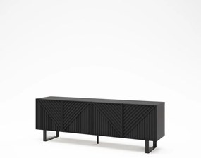 Čierny TV stolík 161x55x35 cm Peta – Marckeric