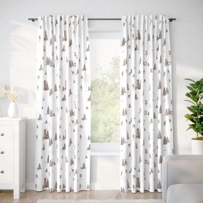 Goldea vianočný bavlnený záves - beskydy 180x150 cm