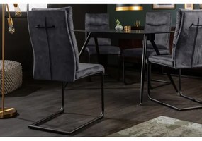Stolička 41168 Comfort Zamat Šedá  - Komfort-nábytok