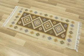 Obojstranný koberec / behúň Kilim medový 2
