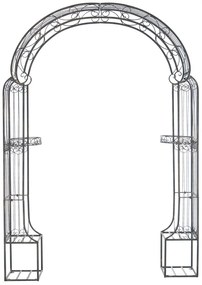 Oblúk na ruže Allia - Bronzová