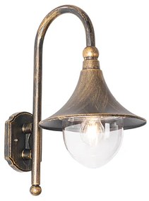 Klasická vonkajšia nástenná lampa starožitné zlato IP44 - Daphne