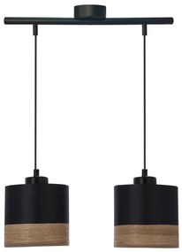 Luster na lanku PORTO 2xE27/60W/230V čierna/hnedá