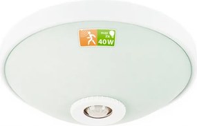 ECOLIGHT LED stropné svietidlo 2xE27 s pohybovým senzorom - sklo