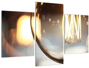 Obraz svietiacej žiarovky (90x60 cm)