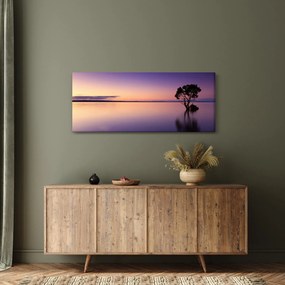 Obraz vodnej hladiny pri východe slnka (120x50 cm)