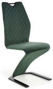 Jedálenská stolička K442 - tmavozelená / čierna