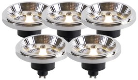 Sada 5 LED žiaroviek AR111 GU10 12W 2000K-3000K stmievateľné do teplého svetla