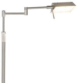 Dizajnová stojaca lampa z ocele vrátane LED s dotykovým stmievačom - Notia