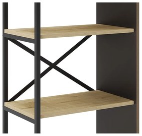 Knižnica v dekore duba v prírodnej farbe 58x175 cm Ara – Marckeric