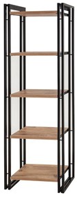 Regál Cosmo Penta Black and Atlantic PinePine, M