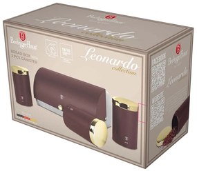BerlingerHaus Chlebník a súprava dóz na potraviny Leonardo, 1+3 ks