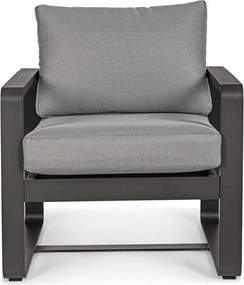 Sivé kovové záhradné kreslo Merrigan – Bizzotto