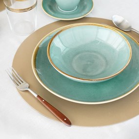 Tanier plytký Sand tyrkysový 28 cm – Gaya - 451958