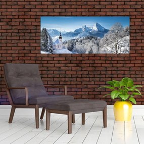 Obraz - Váhľad na zimnú krajinu (120x50 cm)