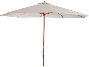 Slnečník Florida Ø 3,5m - polyester/drevo 7kg - krémová