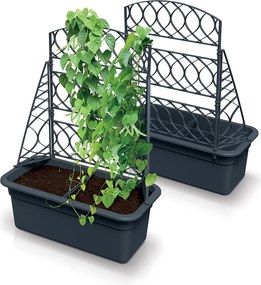 Kvetináč s pergolou Blomas 58 cm sivý