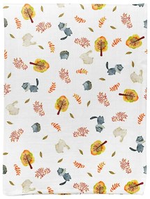 Biela mušelínová detská deka 75x100 cm Forest – Mijolnir
