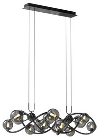 Wofi 7014-1405 - LED Luster na lanku NANCY 14xG9/3,5W/230V čierna/chróm