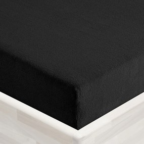 Froté napínacie prestieradlo FR-030 Čierne 80 x 200 - výška 20 cm