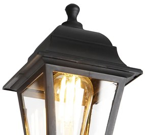 Klasický čierny lampáš, 3 svetlá, IP44 - kapitál