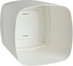 Plastový květináč s podmiskou Cubi 16x16 cm krémový