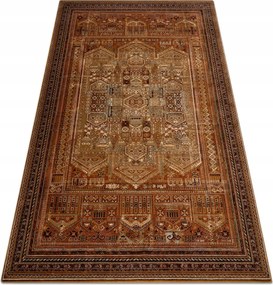 Koberec Do Obývačky vlna Omega Siran orientálna mosadz Rámček 235x350 cm