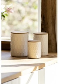 WENKO 54222100 - Úložný box MAYA 13x17 cm biela/hnedá