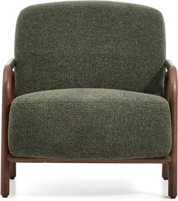 Tmavozelené ženilkové kreslo Sylo – Kave Home