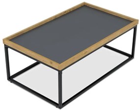 Autronic BONTEC Konferenčný stolík 100x60cm, mdf, dub, CT-613 OAK Farba: Šedá