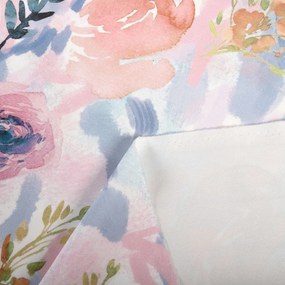 Biante Zamatový štvorcový obrus Tamara TMR-030 Ružovo-modré akvarelové kvety 60x60 cm