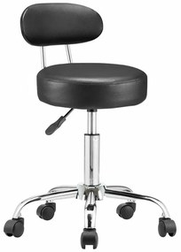 Kozmetická stolička s opierkou, čierna