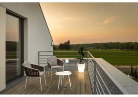 Biela kovová záhradná stolička Maribela – Bizzotto