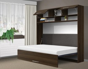 Nabytekmorava Sklápacia posteľ VS1056 MAX, 200x140cm farba lamina: Antracit, Varianta dverí: matné
