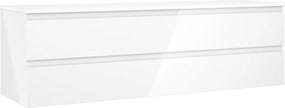 Mexen Orio, kúpeľňová skrinka 160 cm s hornou časťou, 2 zásuvky, biela lesklá, 91A10-16047-2-BFFC00