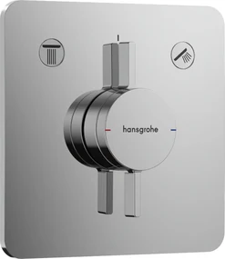 Hansgrohe DuoTurn Q, batéria pod omietku pre 2 spotrebiče, chrómová, HAN-75414000