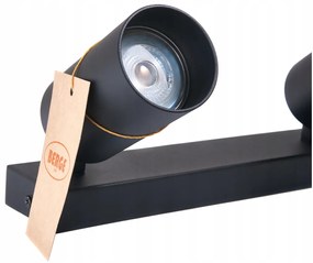 BERGE Stropné bodové svietidlo LED VIKI-L 2x GU10 čierne