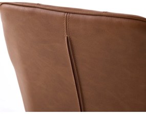 Hnedé čalúnené jedálenské kreslá v súprave s podrúčkami 2 ks Nolan Square – Unique Furniture