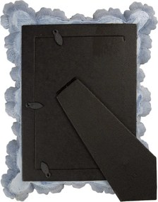 Modrý fotorámik s kvetmi - 19*3*25 cm / 10*15 cm