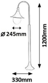 Rabalux 8247 - Vonkajšia lampa KONSTANZ 1xE27/100W/230V