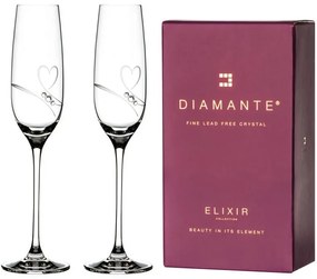 Diamante poháre na šampanské Romance s kamínky Swarovski 200ml 2KS