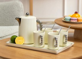 Čajový/kávový set Luca Silver Cream