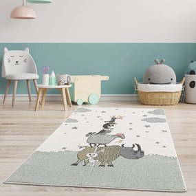 Roztomilý detský koberec na hranie so zvieratkami Šírka: 80 cm | Dĺžka: 150 cm