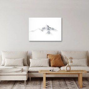 Obraz - Atramentová maľba hôr (70x50 cm)