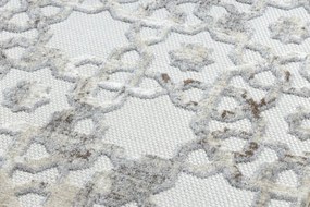 Koberec SOLE D3882 Ornament - ploské tkanie béžový / sivý