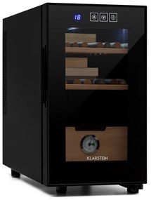 Klarstein El Presidente 23, humidor na cigary, 23 l, 45 W, dotykové ovládanie, bukové drevo, LED