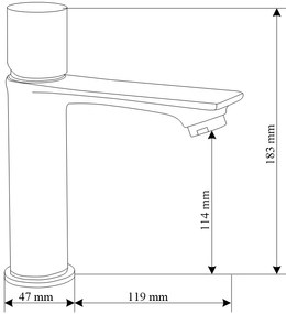 Mexen Royo One Umývadlová batéria, čierna-ružové zlato, 72201-76