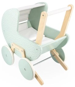 Drevený kočík pre bábiku s perinkou a vankúšikom - Zen