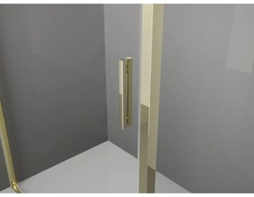 Mexen Exo, výklopný sprchový kút 90 x 85 cm, číre sklo, zlatá, 817-090-085-50-00