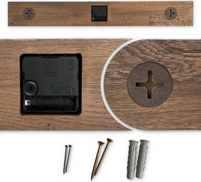 SENTOP | Minimalistické elegantné hodiny dubové drevo I SENTOP MAS023-3169-SILVER-80 analógové